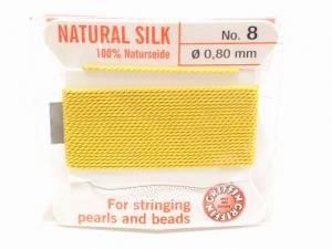 Griffin Cord (Silk Beading Cord Thread) [0.75mm-1.05mm] Yellow 1pc