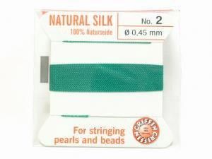 Griffin Cord (Silk Bead Cord Thread) [0.30mm-0.70mm] Green 1pc