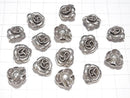 Karen Silver Rose Charm 14x14x6mm 1pc
