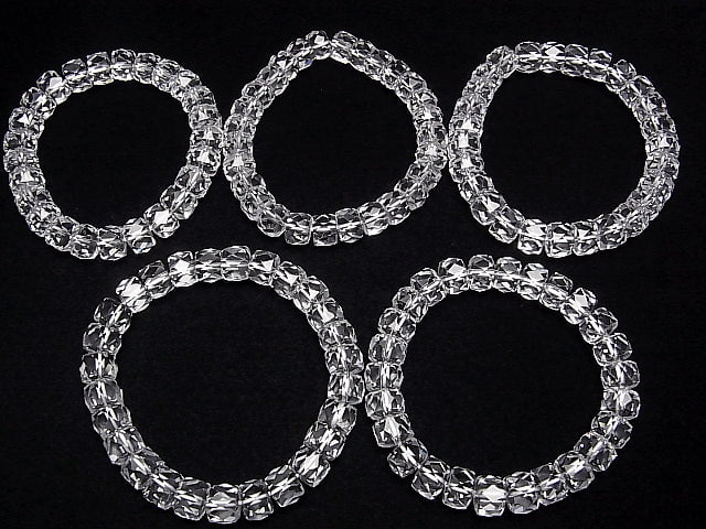 [Video]High Quality! Crystal AAA Faceted Button Rondelle 10x10x7mm Bracelet