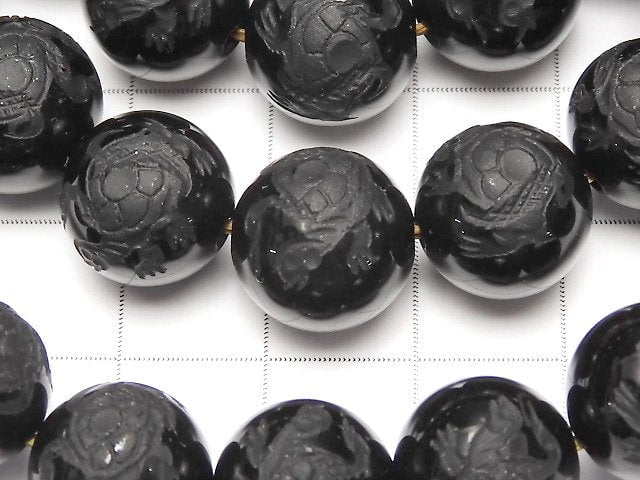 Turtle (Four Divine Beasts )Carving ! Onyx AAA Round 10mm,12mm,14mm,16mm half or 1strand