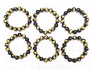 Goldie! Tiger (Four Divine Beasts) Carving! Onyx Round 10, 12, 14, 16 mm half or 1 strand