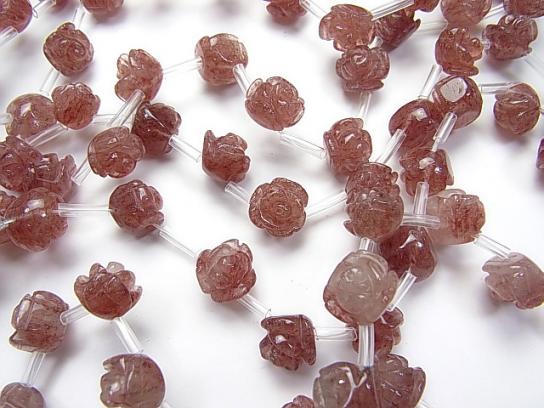 Moscovite rose [8mm] [10mm] [12mm] half or 1strand beads (aprx.15inch / 38cm)