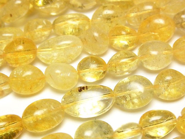 [Video] Yellow Color Cracked Crystal Nugget 1strand beads (aprx.15inch / 38cm)
