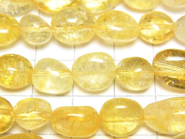 [Video] Yellow Color Cracked Crystal Nugget 1strand beads (aprx.15inch / 38cm)