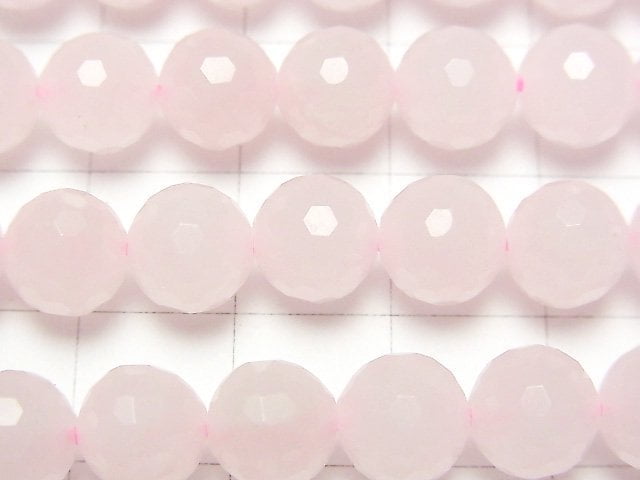 [Video] Rose Quartz AA++ 128Faceted Round 8mm 1strand beads (aprx.15inch / 37cm)