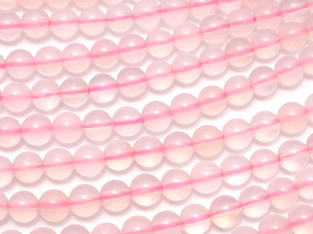 Sakura Pink Color Chalcedony Round 4mm 1strand beads (aprx.15inch / 36cm)