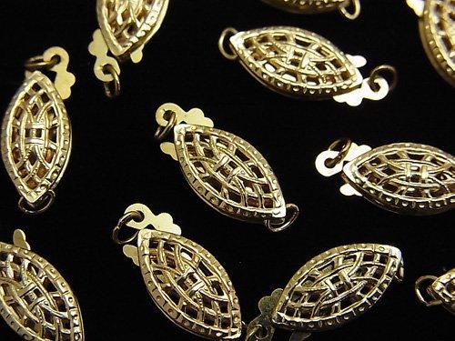 14KGF Hollow Clasp 15x6x3mm 1pc