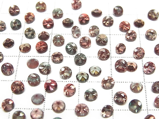 [Video]High Quality Bi-color Andesine AAA Loose stone Round Faceted 4x4mm 2pcs