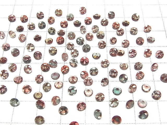 [Video]High Quality Bi-color Andesine AAA Loose stone Round Faceted 4x4mm 2pcs