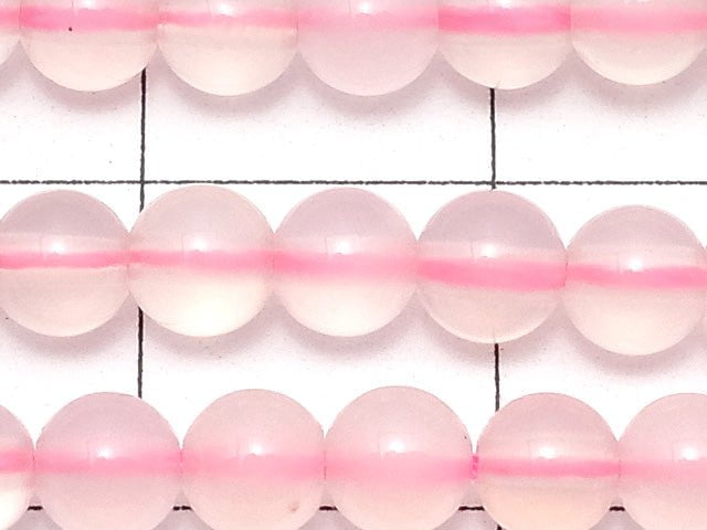 Sakura Pink Color Chalcedony Round 4mm 1strand beads (aprx.15inch / 36cm)