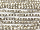 Karen Silver Line Carved Rice 3x3x3mm half or 1strand beads (aprx.24inch/60cm)