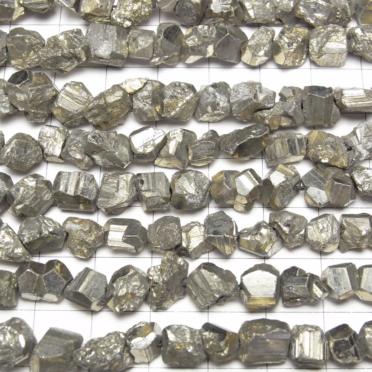 Pyrite Rough Faceted Nugget half or 1strand beads (aprx.13inch/32cm)