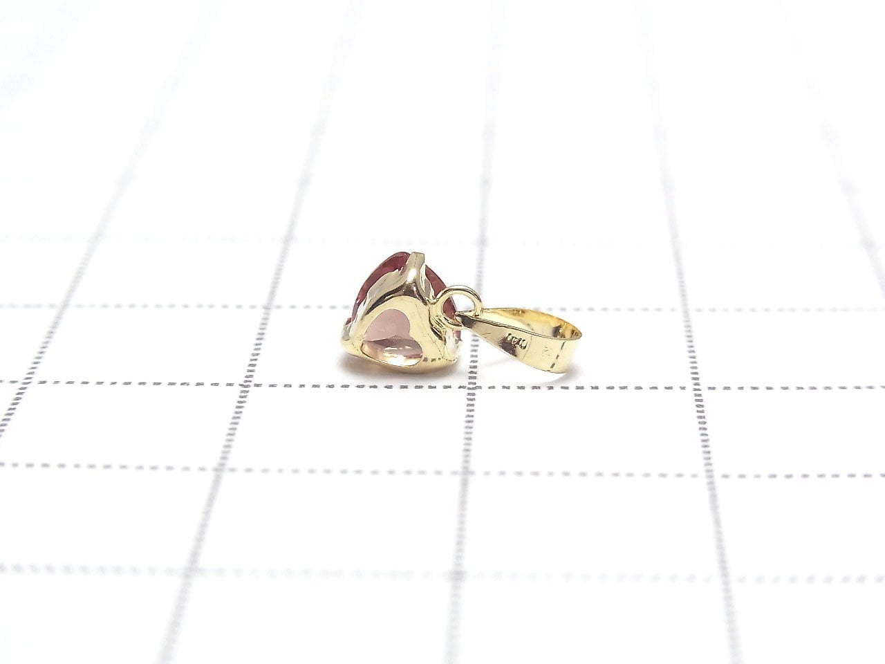 [Japan] High Quality Andesine AAA Triangle Faceted 5x5mm Pendant [18K Yellow Gold] 1pc
