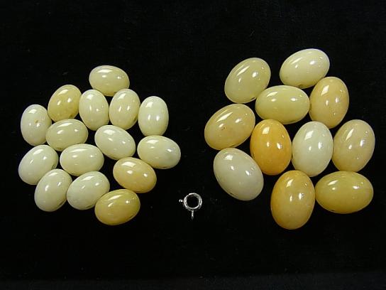 2pcs $1.79 Yellow Jade [Double Hole] Cabochon [14x10] [18x13] 2pcs