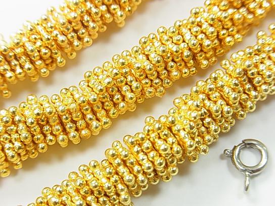 Copper  Rondelle 8x8x2mm 18KGP half or 1strand beads (aprx.7inch/18cm)