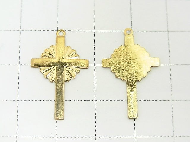 14KGF Charm 24.5 x 14.5 mm Cross 1 pc $7.59