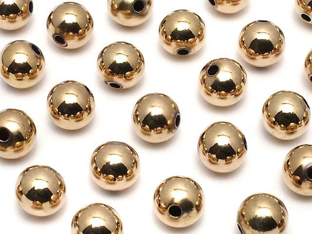 銅製圓珠 [3mm][4mm][5mm][6mm][8mm] 18KGP 100顆