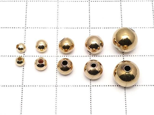 銅製圓珠 [3mm][4mm][5mm][6mm][8mm] 18KGP 100顆