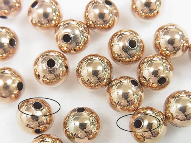 Copper  Round [3mm][4mm][5mm][6mm][8mm] 18KGP 100pcs