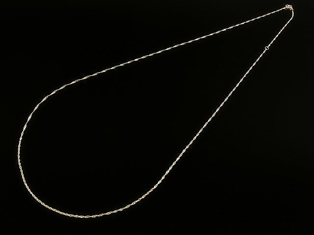 [K10 Yellow Gold]Design Chain 1mm [40cm][45cm][50cm]Necklace 1pc