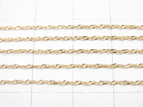 [Video][18K Yellow Gold] Designer Chain 1mm [40cm][45cm] Necklace 1pc