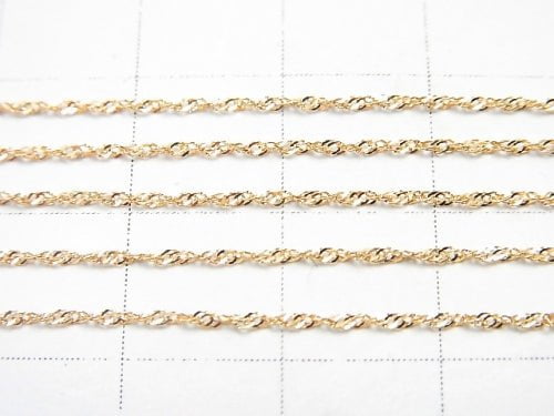 [Video][18K Yellow Gold]Design Chain 1mm [40cm][45cm]Necklace 1pc