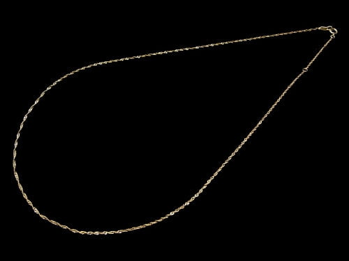[Video][18K Yellow Gold] Designer Chain 1mm [40cm][45cm] Necklace 1pc