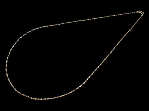 [Video][18K Yellow Gold]Design Chain 1mm [40cm][45cm]Necklace 1pc