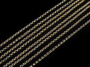 [18K Yellow Gold] Rolo Chain Necklace 1pc beads (aprx.16inch/40cm)