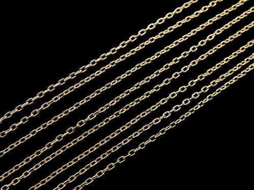 [Video][18K Yellow Gold] Cable Chain 0.8mm [40cm][45cm] Necklace 1pc