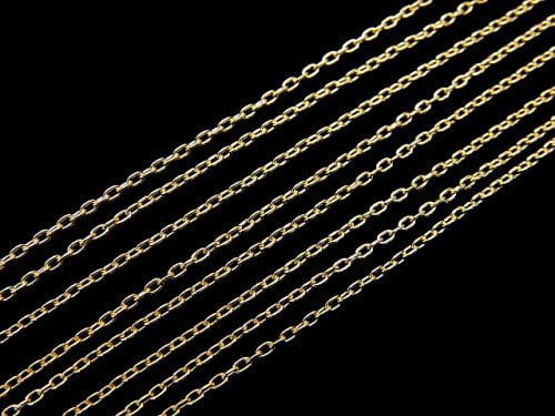 [Video][18K Yellow Gold]Cable Chain 0.8mm [40cm][45cm]Necklace 1pc