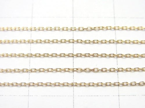 [Video][18K Yellow Gold]Cable Chain 0.8mm [40cm][45cm]Necklace 1pc