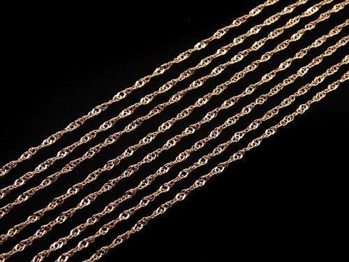 [18K Pink Gold] Designer Chain Necklace, 1 Bead (approx. 16 inches/40 cm)