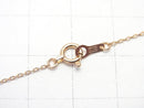 [18K Pink Gold] Cable Chain Necklace 1pc beads (approx. 16 inches/40 cm)