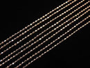 [Video] [18K Pink Gold] Cut Ball Chain Necklace 1pc beads (approx. 16 inches/40 cm)