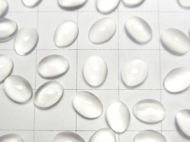 [Video] High Quality White Moonstone AAA Oval Cabochon 8x6mm 5pcs