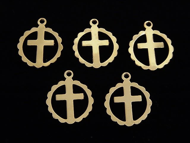 14KGF Charm 15.5 x 13 mm Cross 1 pc $2.79