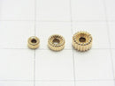 14KGF Line Carved Rondelle (Corrugated) [3mm][4mm][5mm][6mm] 5pcs