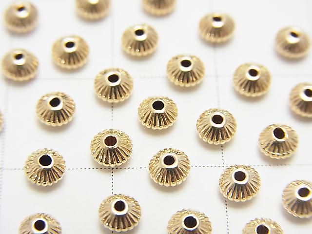 14K注金算盤珠 3.5x2毫米 5顆