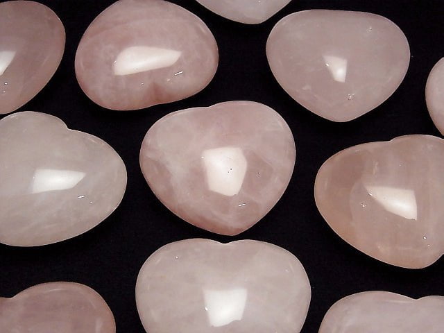 [Video] Rose Quartz AA+ Undrilled Heart 40x45mm 1pc