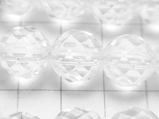 [Video] Crystal AAA 64Faceted Round 12mm [2mm hole] 1/4 or 1strand beads (aprx.15inch/36cm)