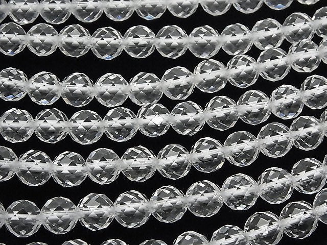 [Video] Crystal AAA 64Faceted Round 12mm [2mm hole] 1/4 or 1strand beads (aprx.15inch/36cm)