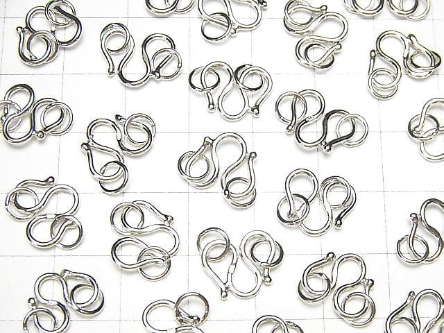 Silver925 with Jump Ring W Hook 8 mm, 9 mm, 10 mm Rhodium Plated 2 pcs $2.79