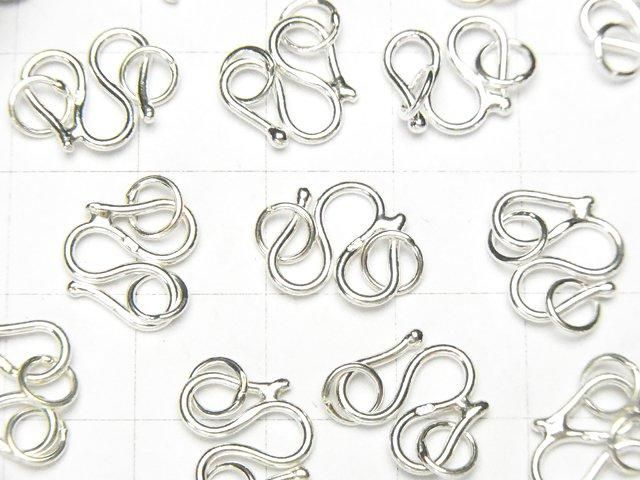 W Hook 8mm,9mm,10mm No coating 2pcs with Silver925 Jump Ring