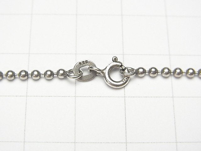 Silver925 Ball chain 2 mm Oxidized Finish 1 pc $9.19