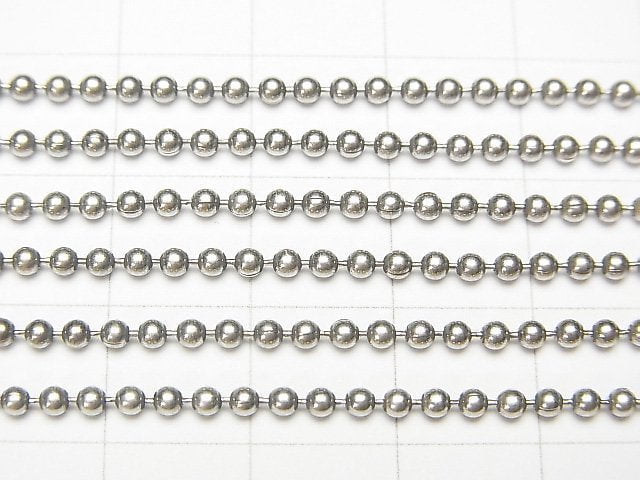 Silver925 Ball chain 2 mm Oxidized Finish 1 pc $9.19