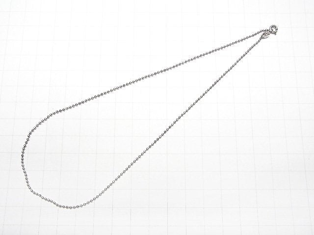 Silver925 Cut Ball Chain 1.5mm Oxidized Finish 1pc $5.19