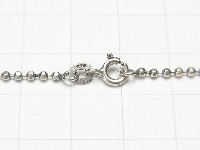 Silver925 cut ball chain 1.8 mm Oxidized Finish 1pc $7.19