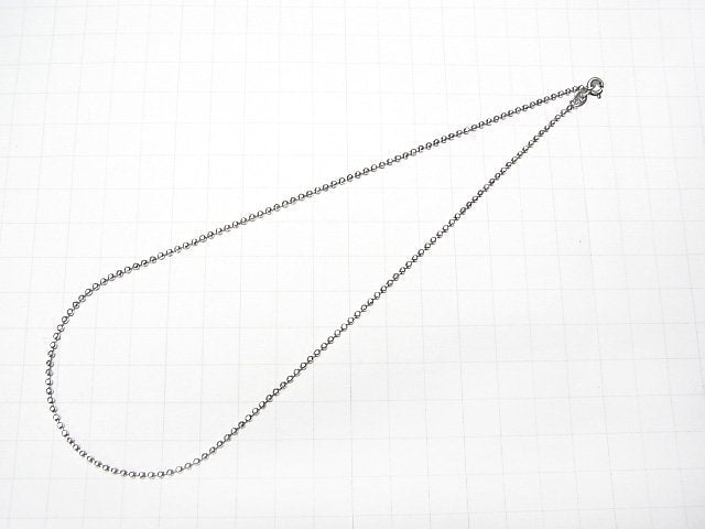 Silver925 cut ball chain 1.8 mm Oxidized Finish 1pc $7.19